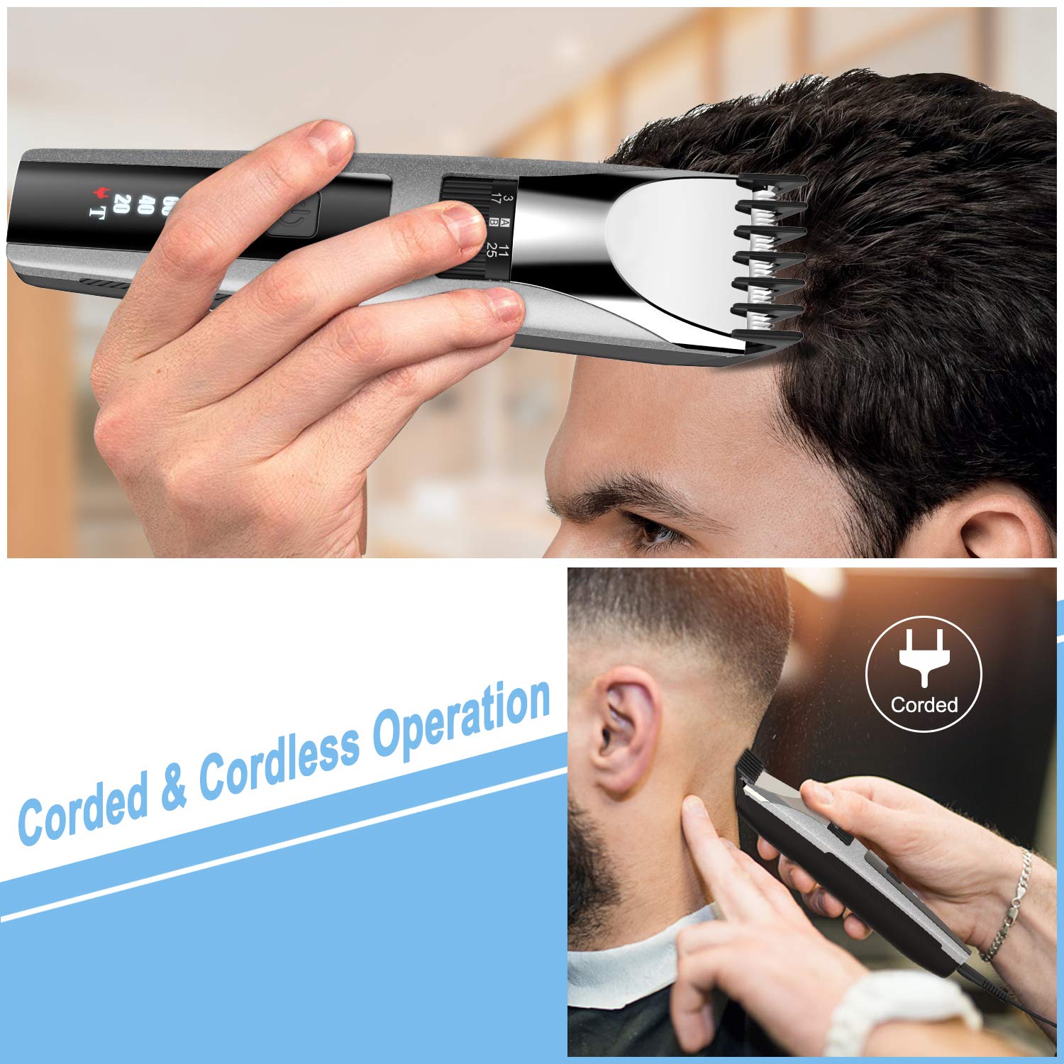 Akkuloser USB-Wiederaufladbarer professioneller Haarschneider für Männer
